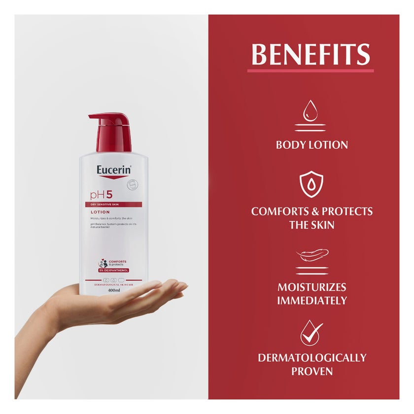 Eucerin pH5 Moisturizing Body Lotion For Dry & Sensitive Skin 400ml