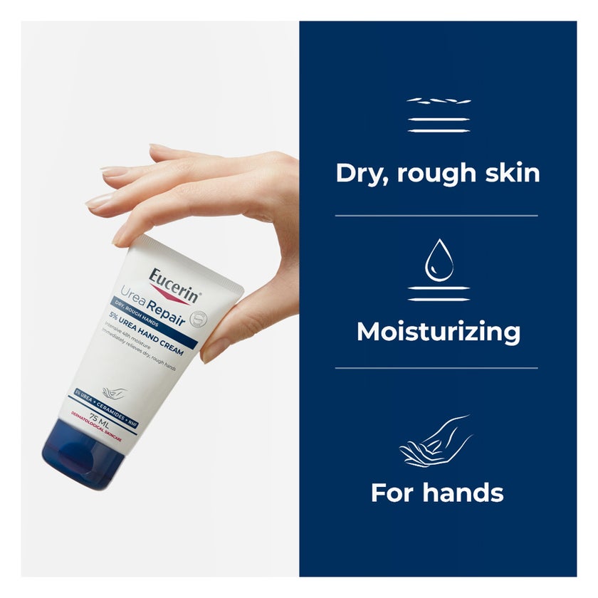 Eucerin UreaRepair 5% Urea Hand Cream For Dry & Rough Skin 75ml