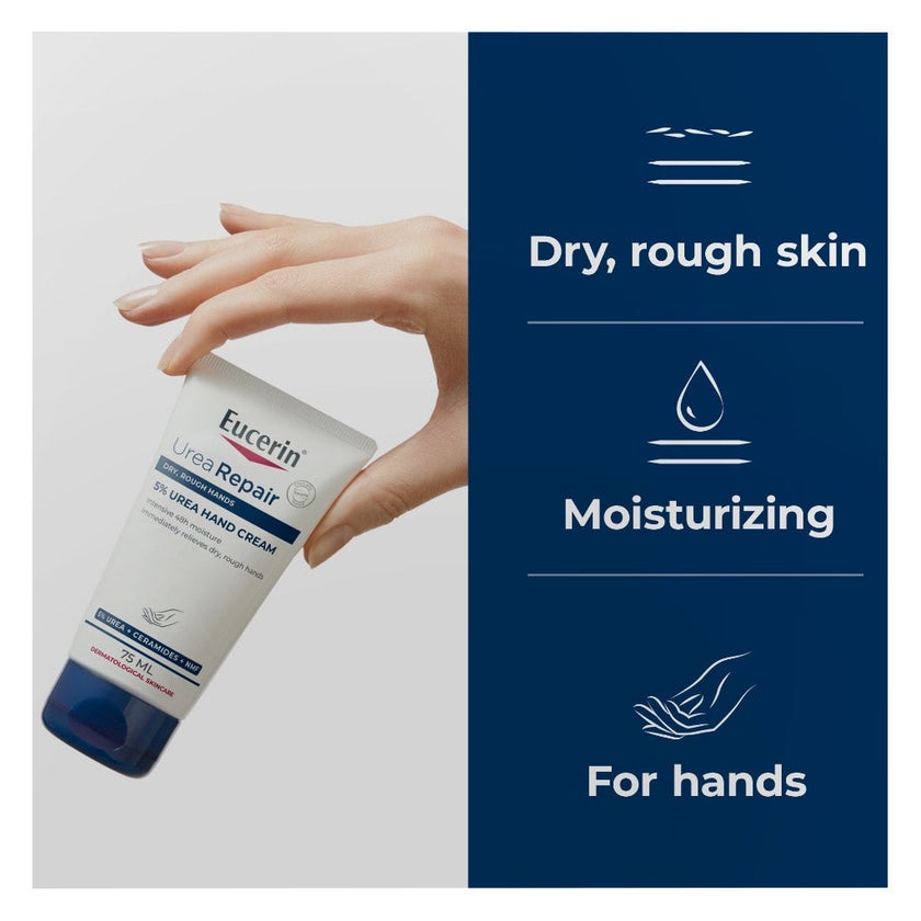 Eucerin UreaRepair 5% Urea Hand Cream For Dry & Rough Skin 75ml