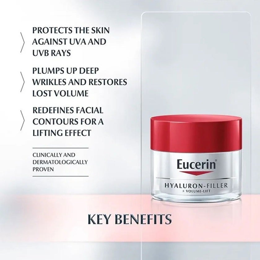 Eucerin Hyaluron-Filler + Volume Lift SPF 15 Anti-Aging Day Cream For Dry Skin 50ml