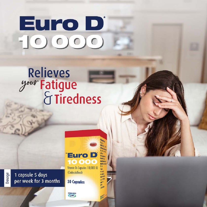 Euro D 10000IU Capsules, Pack of 30's
