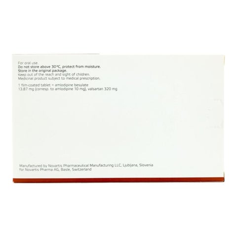 Exforge 10mg/320mg Film Coated Tablets, Pack of 28's