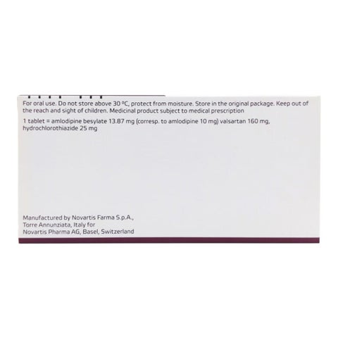 Exforge HCT 10mg/160mg/25mg Tablets, Pack of 28's