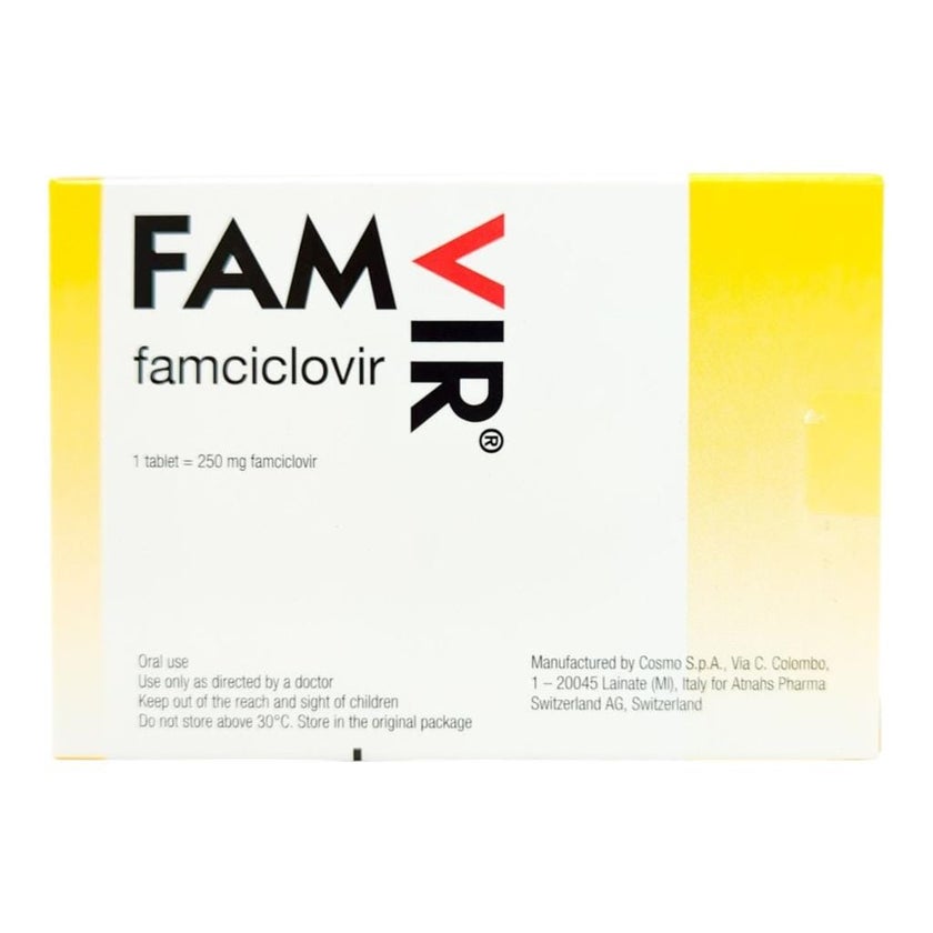 Famvir 250mg Tablets, Pack of 21's
