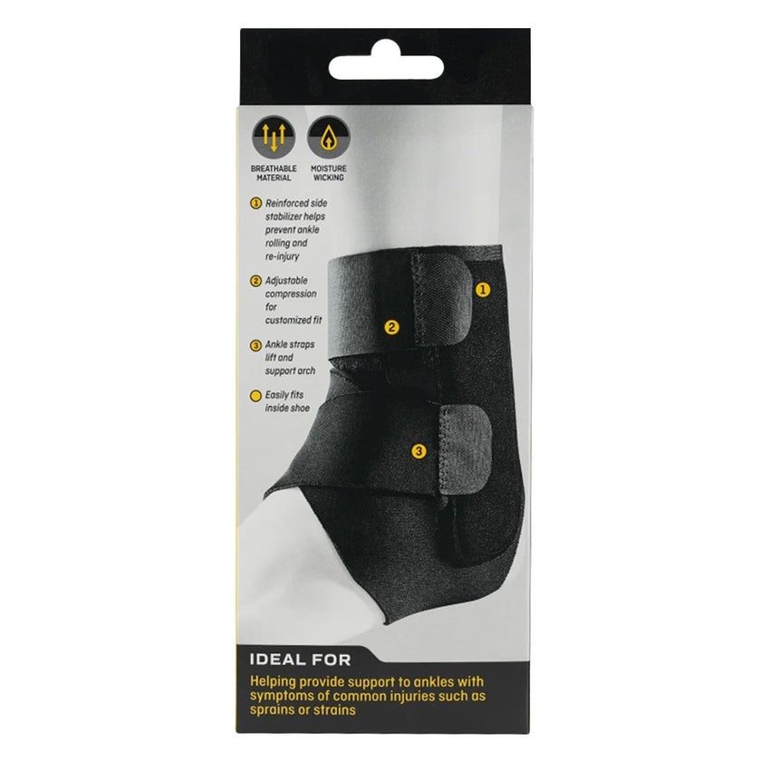 Futuro Sport Deluxe Adjustable Ankle Performance Stabilizer Left/Right - Black 