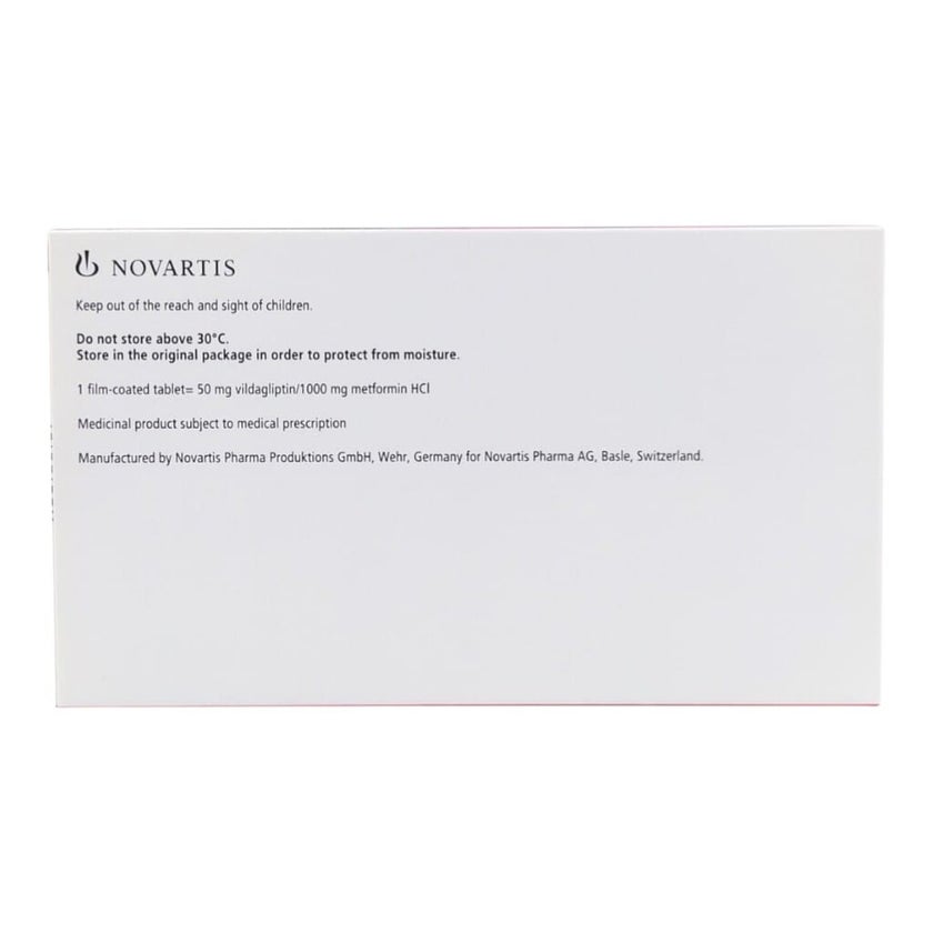 Galvusmet 50mg/1000mg Film Coated Tablets, Pack of 60's