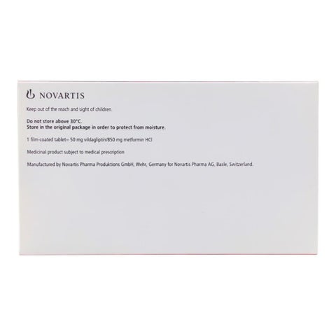 Galvusmet 50mg/850mg Film Coated Tablets, Pack of 60’s