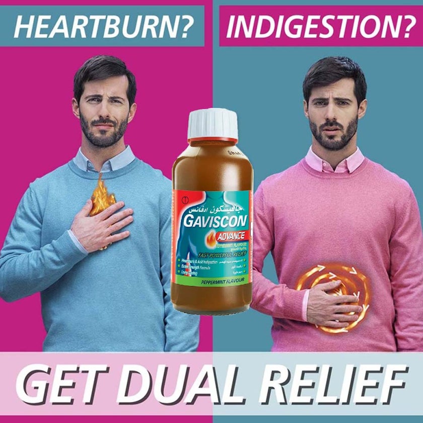 Gaviscon Advance Liquid For Indigestion And Heartburn Peppermint Flavour 300ml