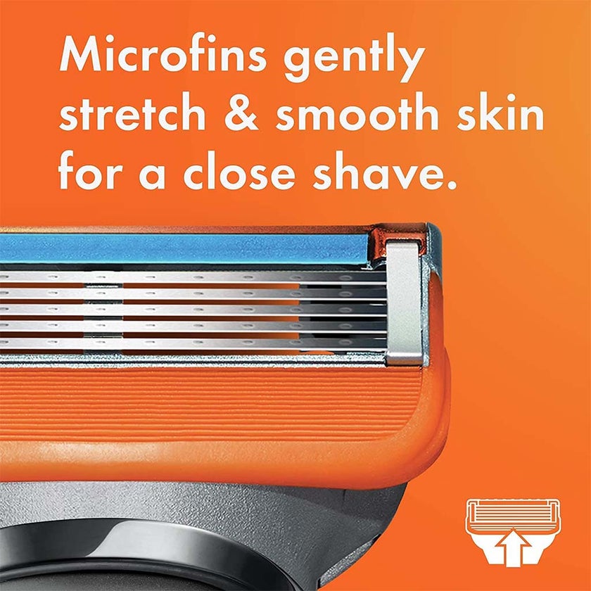 Gillette Fusion 5 Manual Razor Blade Refill For Smooth Long Lasting Shave, Pack of 4's