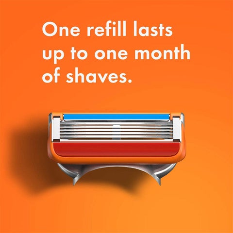 Gillette Fusion 5 Power Razor Blade Refill For Perfect Shave & Beard Shape, Pack of 2's