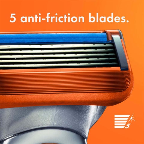 Gillette Fusion 5 Power Razor Blade Refill For Perfect Shave & Beard Shape, Pack of 2's