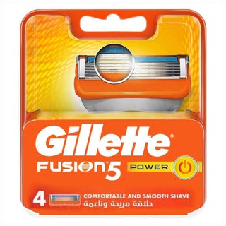 Gillette Fusion 5 Power Razor Blade Refill For Perfect Shave & Beard Shape, Pack of 4's