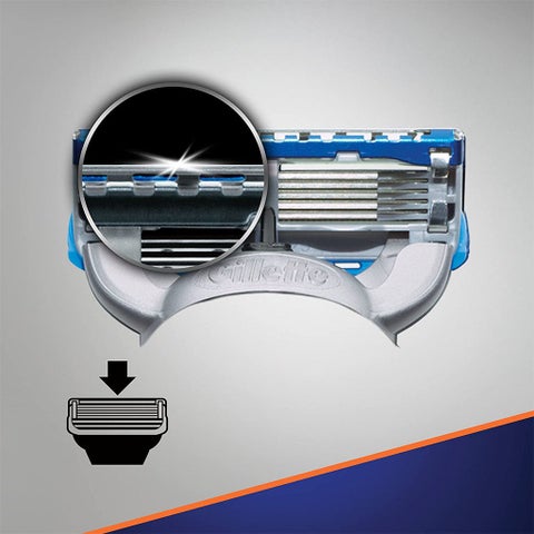 جيليت فيوجن 5 بروغلايد عبوات إعادة تعبئة لشفرات الحلاقة اليدوية للرجال، حزمة من 4