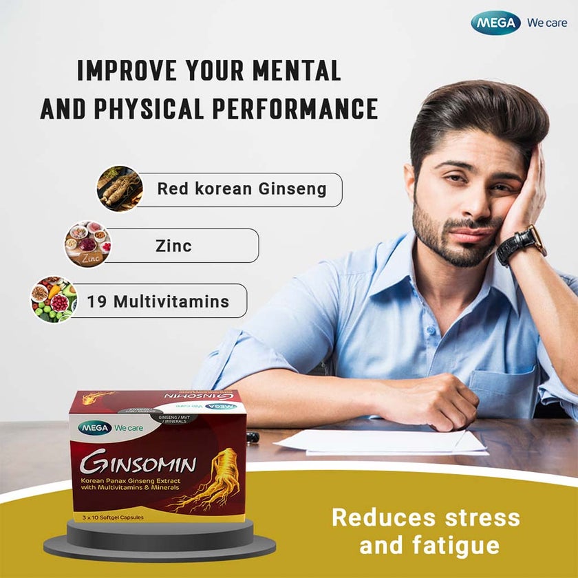 Mega We Care Ginsomin Capsules, Pack of 30's