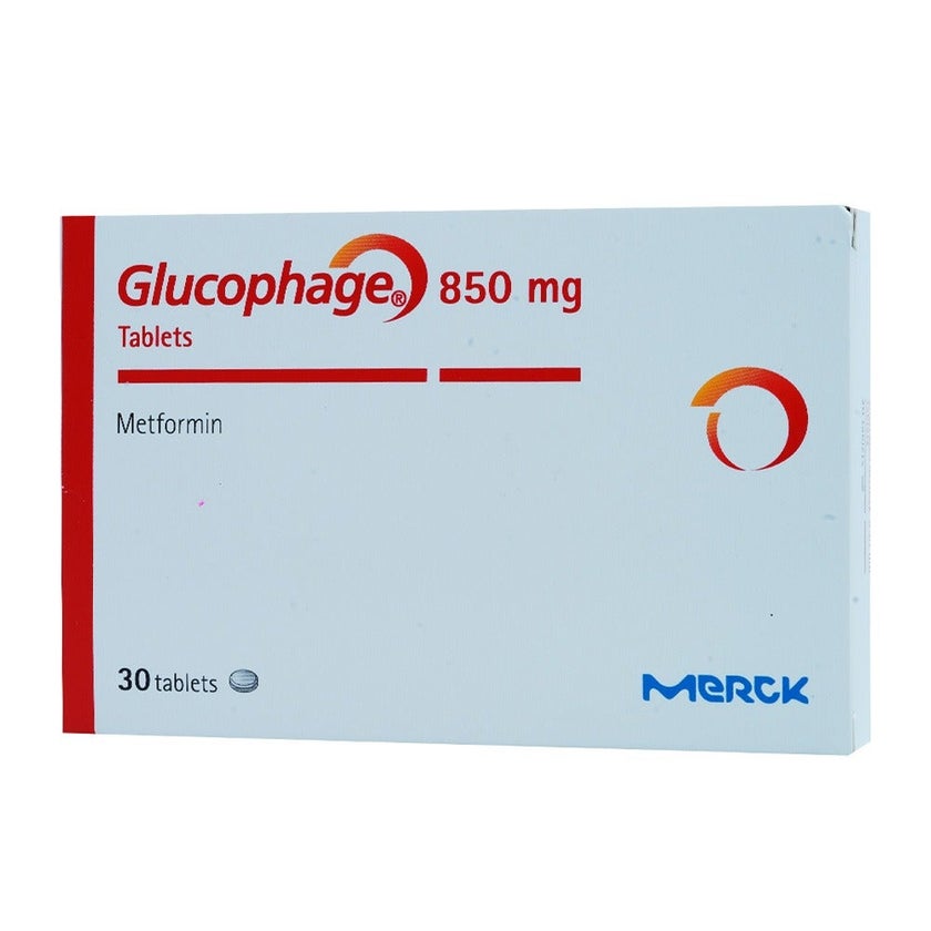 Glucophage 850mg Tablets, Pack of 30's