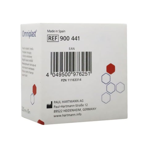 Hartmann Omniplast Plaster 2.5cm x 5m