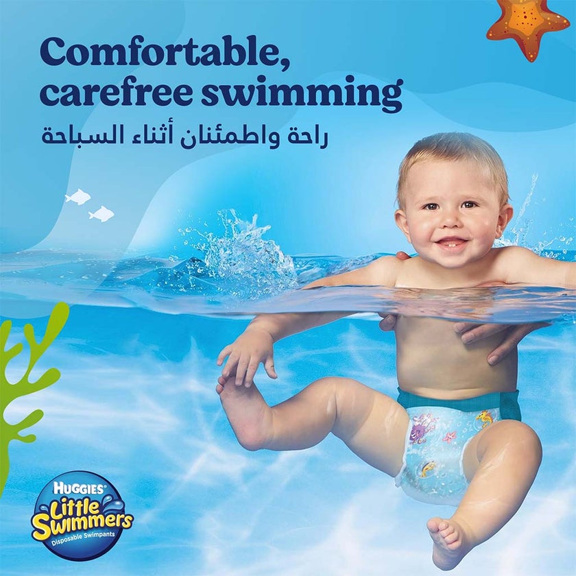 Huggies Little Swimmers Baby Swim Pants, Large Size, 14+Kg, Pack of 10's