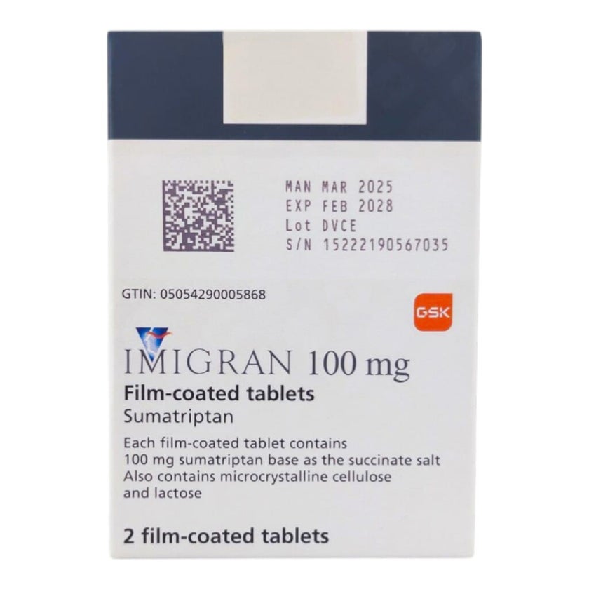 Imigran 100mg Tablets, Pack of 2's