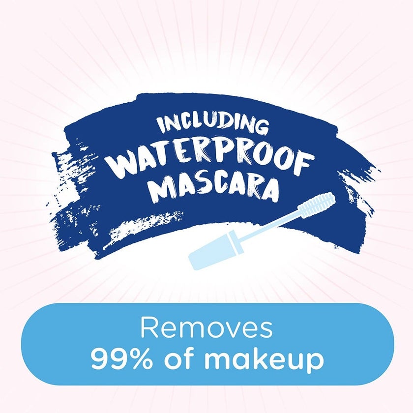 Johnson's Moisturising & Cleansing Makeup Remover Facial Micellar Wipes For Dry Skin, Pack of 25's