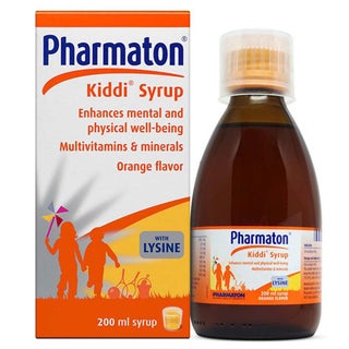 Pharmaton Kiddi Syrup with Multivitamins & minerals, Orange Flavor 200ml