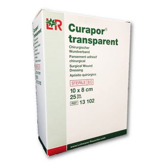 LR Curapor Transparent Sterile Surgical Dressing 10 x 8cm, Pack of 25's