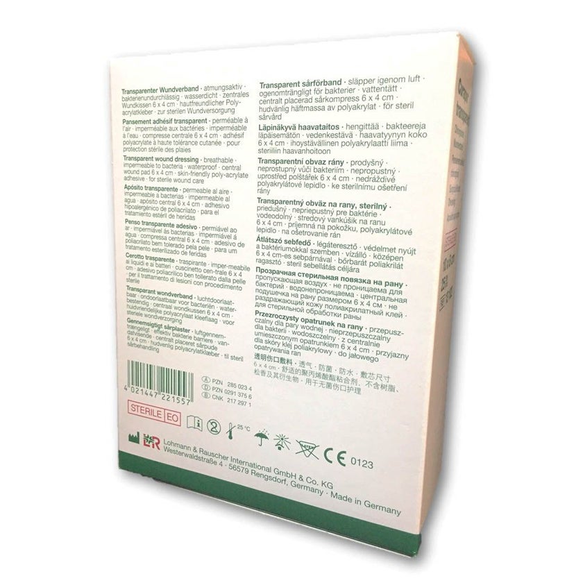 LR Curapor Transparent Sterile Surgical Dressing 10 x 8cm, Pack of 25's