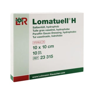 Lohmann & Rauscher Lomatuell H Paraffin Gauze Dressing 10 x 10cm, Pack of 10's