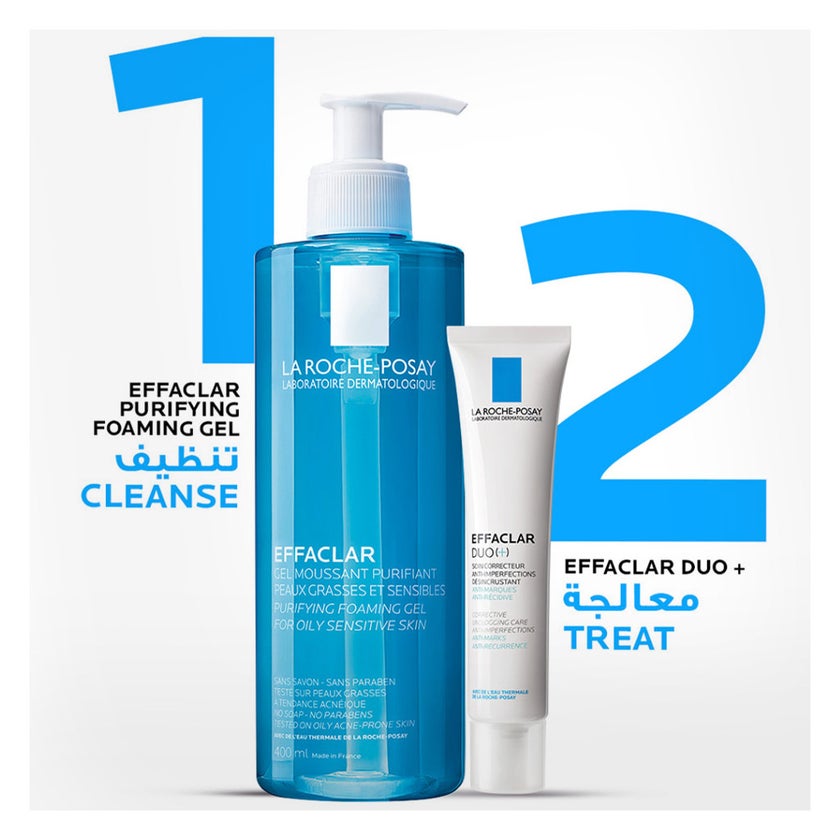 La Roche-Posay Effaclar Purifying Foaming Gel Cleanser, Oily Skin - 400ml