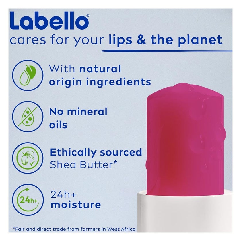 Labello 24H Moisture Cherry Shine Lip Balm 4.8g - Ruby Red Tint