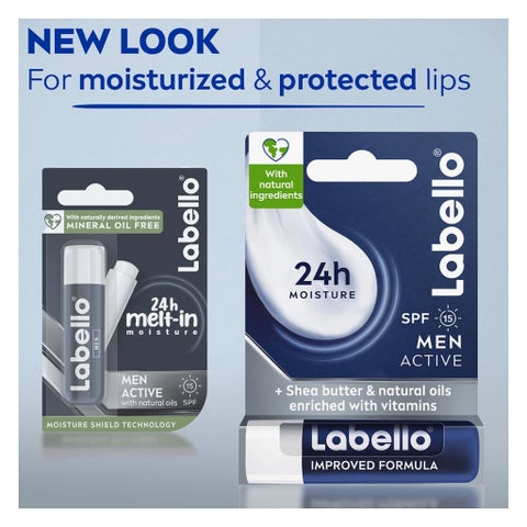 Labello 24H Moisture SPF15 Men Active Lip Balm 4.8g