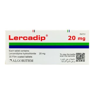 Lercadip 20mg Tablets, Pack of 30's