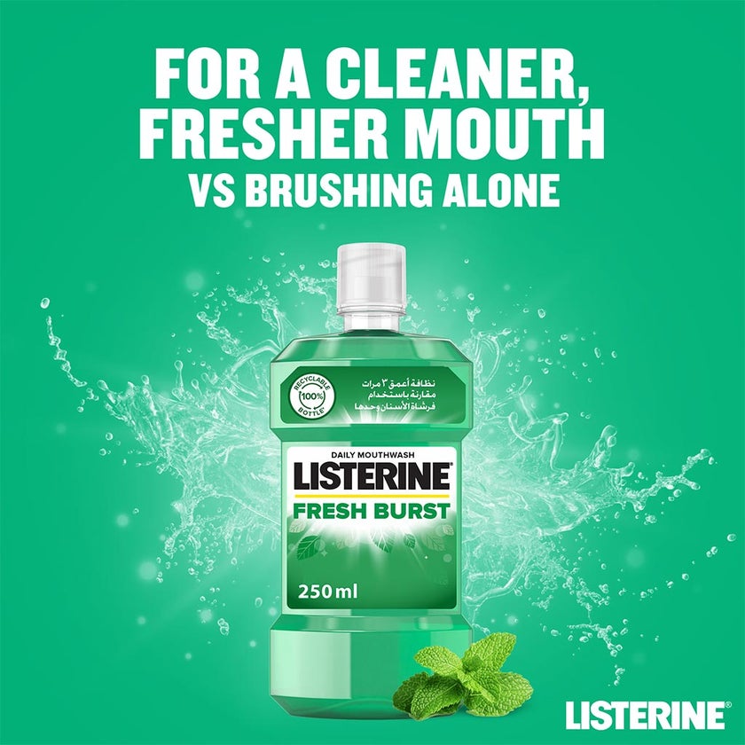 Listerine Fresh Burst Mouthwash 250ml