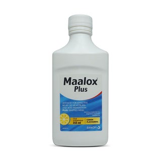 Maalox Plus Antacid Suspension For Indigestion And Heartburn Lemon Flavour 355ml