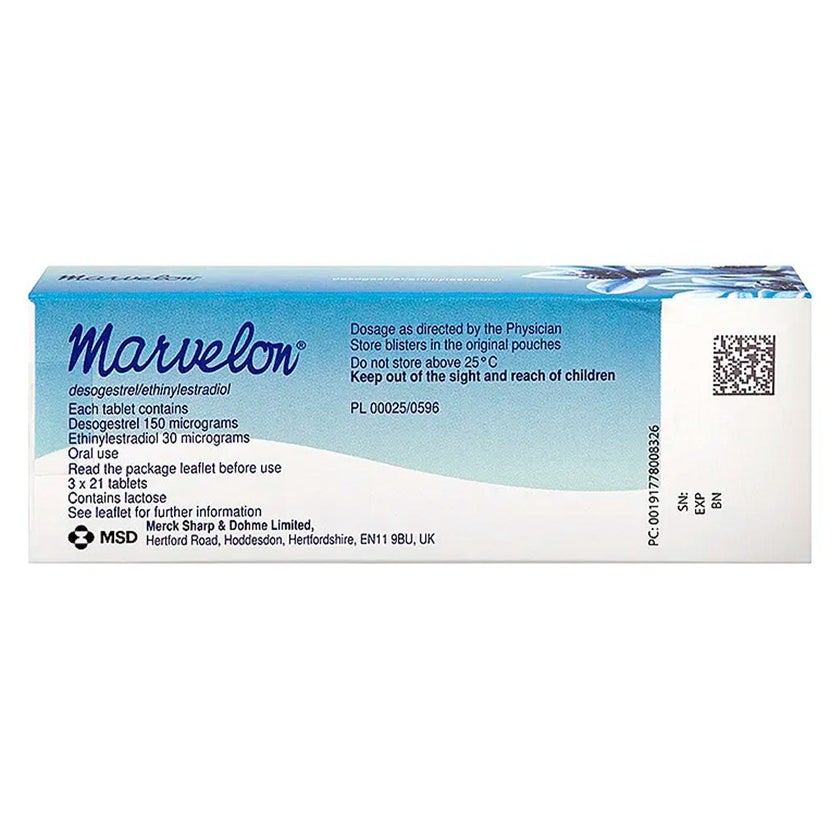 Marvelon Film-Coated Tablets, Pack of 21's