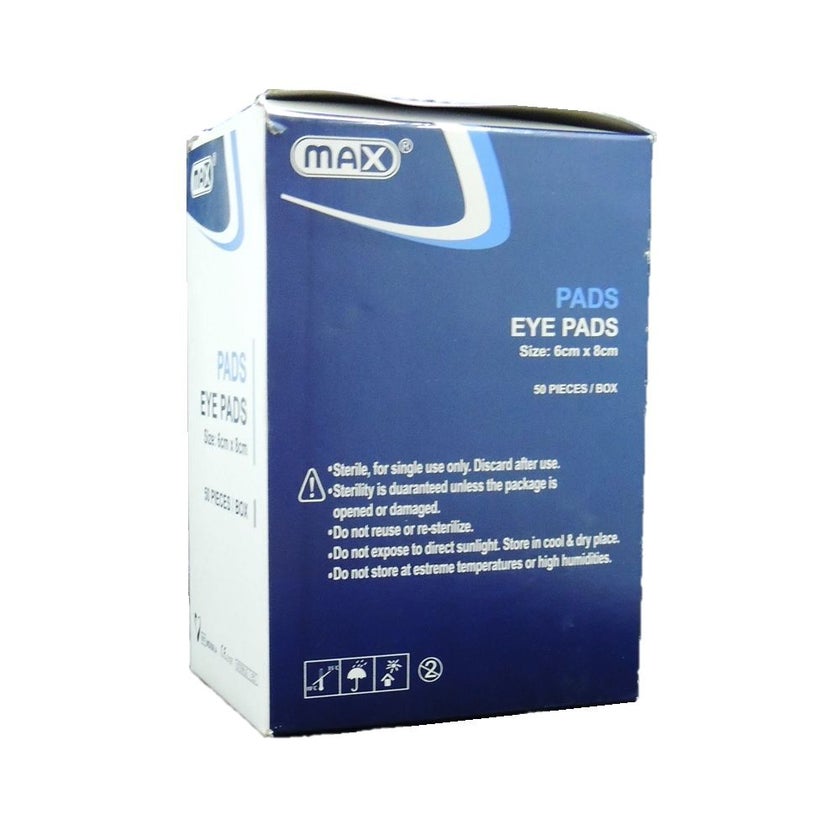 Max Sterile Eye Pads 6 x 8cm, Pack of 50's