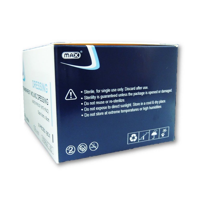 Max Transparent Wound Dressing 6 x 8cm, Pack of 30's