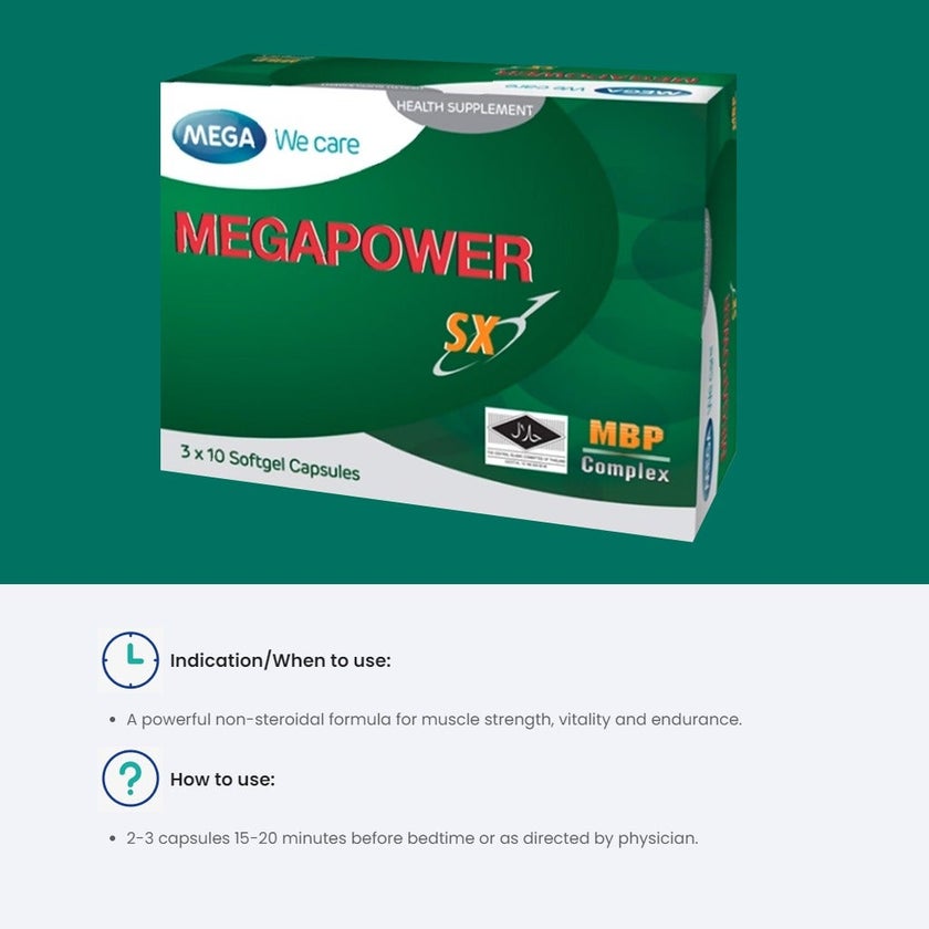 Megapower SX Softgel Capsules, Pack of 30's