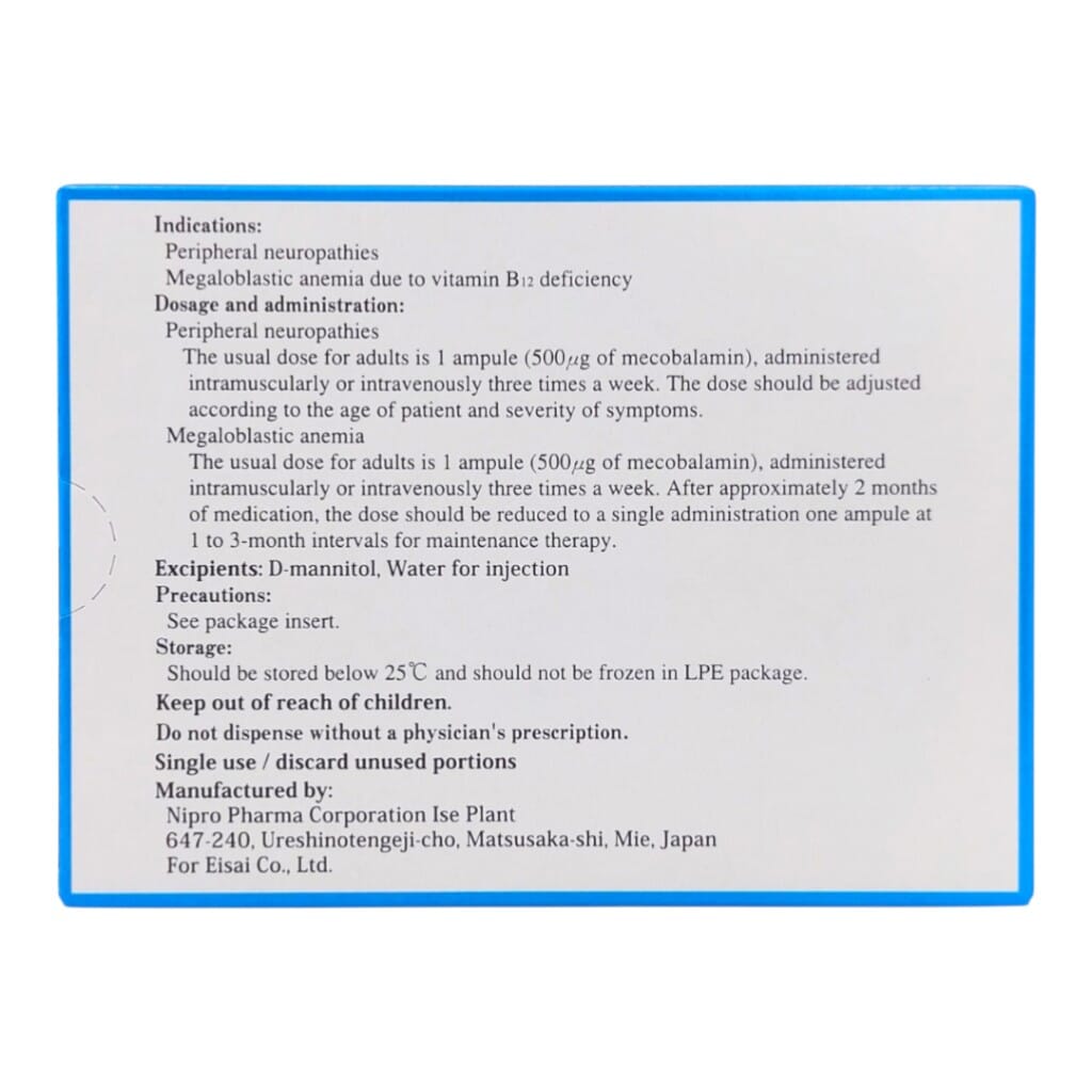 b12 injection japan Methycobal 500mcg/ml Injection, Pack of 10's Buy AOD-9604 Peptide 8mg DESCUENTO Estimated Duration:10 Minutes