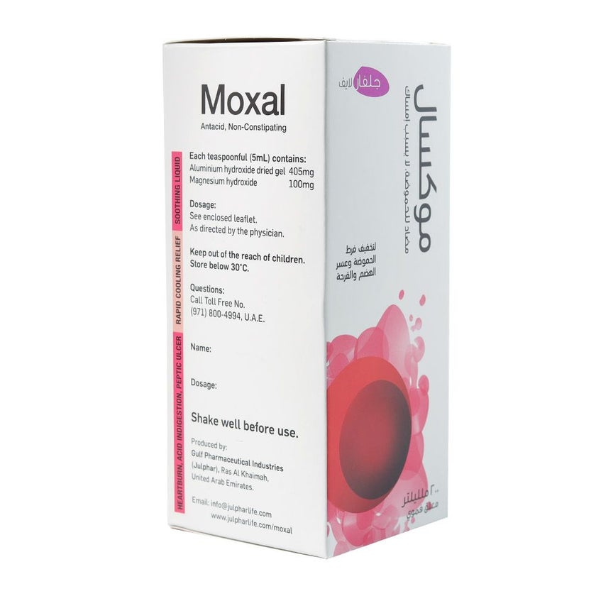 Moxal Antacid Suspension For Hyperacidity And Indigestion 200ml