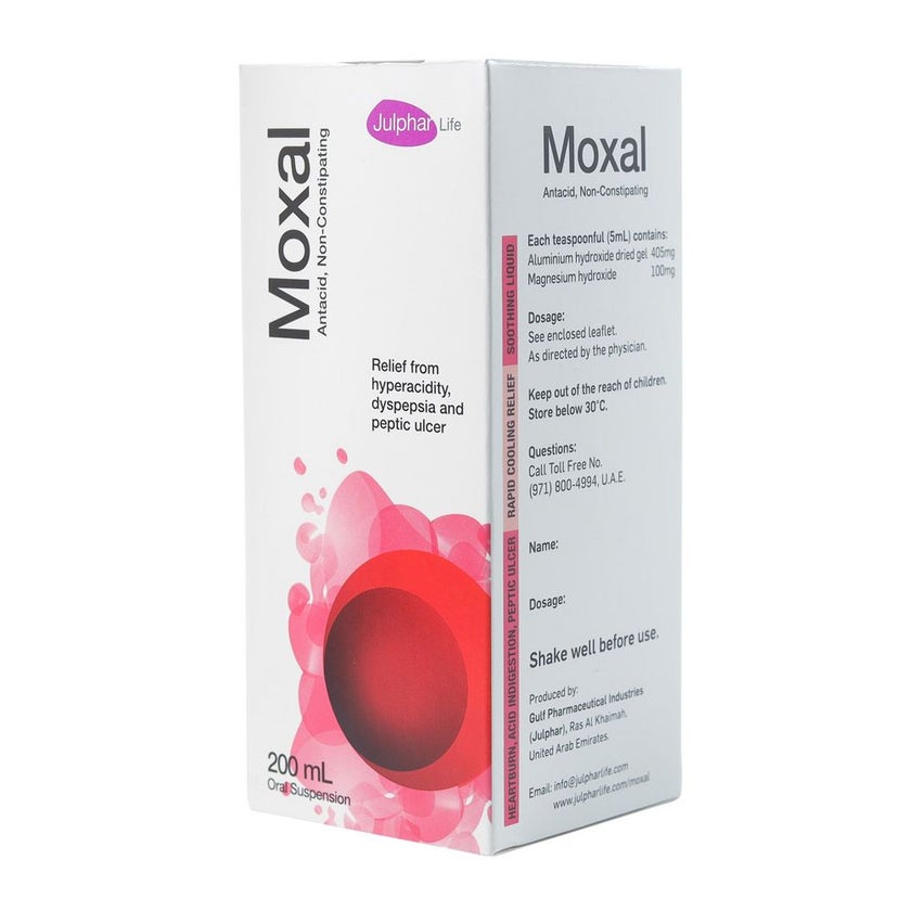 Moxal Antacid Suspension For Hyperacidity And Indigestion 200ml