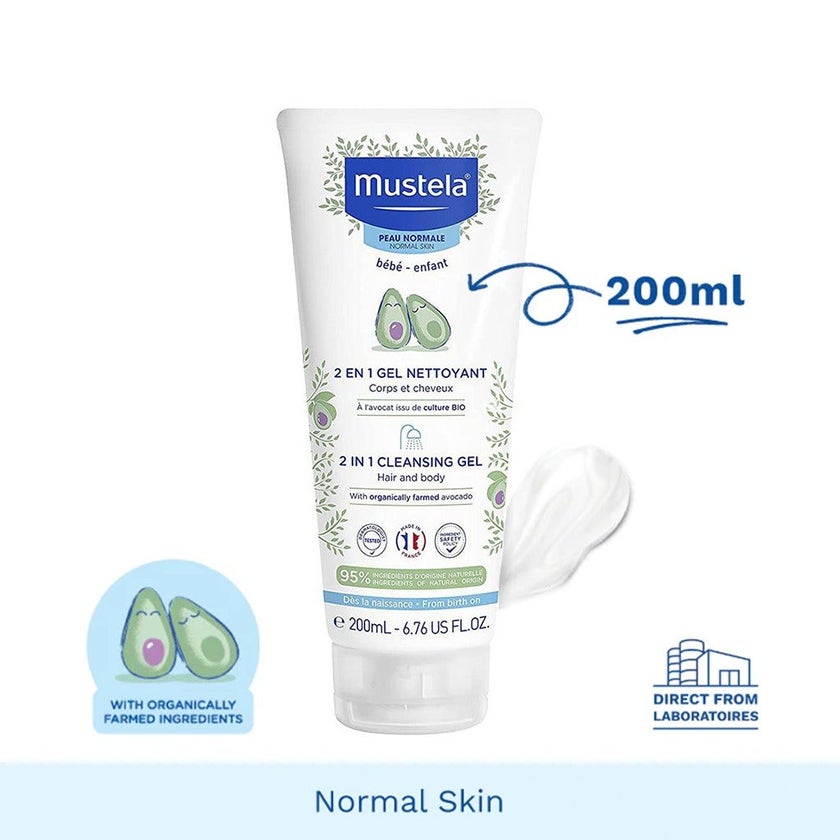 Mustela Baby 2 In 1 Cleansing Gel For Hair Body 200ml MyAster mustela-baby-2-in-1-cleansing-gel-for-hair-body-200ml-myaster