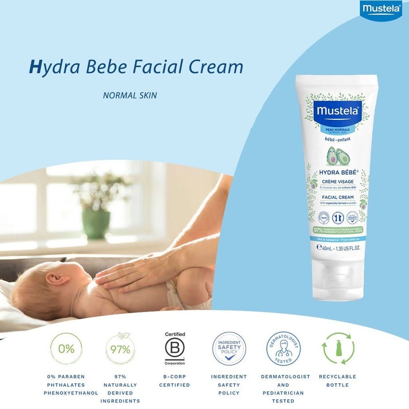 Mustela Baby Hydra Bebe Facial Cream With Avocado 40ml