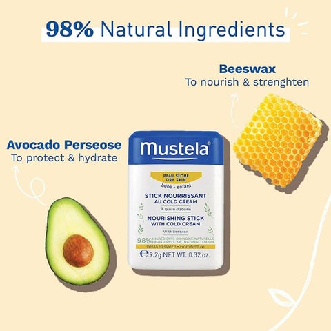 Mustela Baby Nourishing Stick With Cold Cream For Dry Skin 9.2g