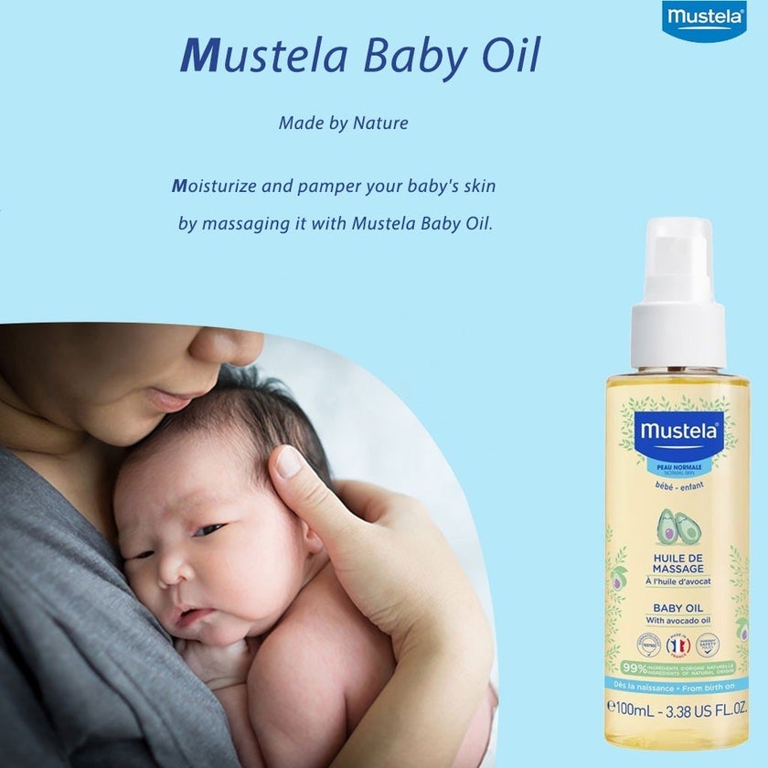 Mustela Baby Massage Oil with Avocado 100ml