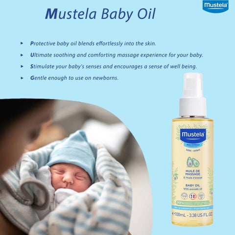 موستيلا زيت مساج للأطفال بالأفوكادو 100 مل