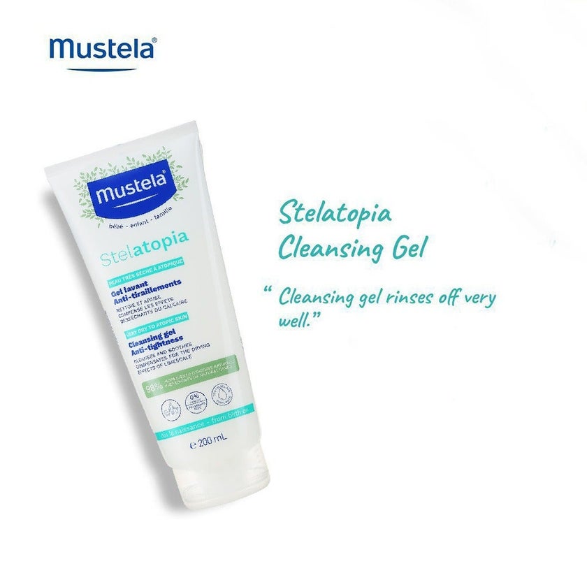 Mustela Baby Stelatopia Cleansing Gel For Atopic Prone Skin, Fragrance-Free 200ml
