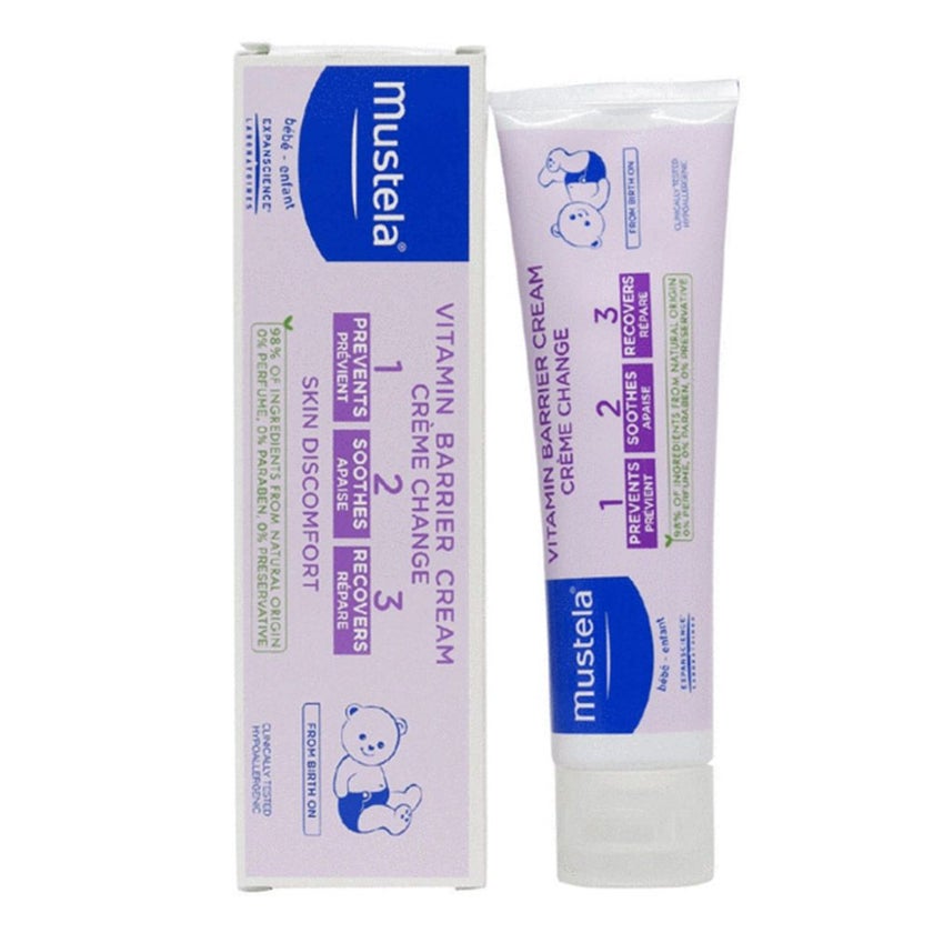 Mustela 1 2 3 Vitamin Barrier Baby Nappy Cream 50ml
