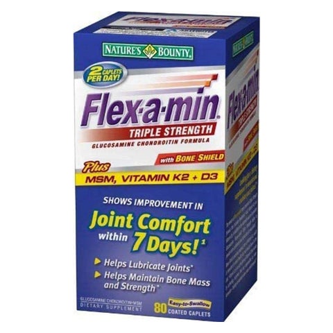 Nature's Bounty Flex-a-Min Triple Strength Caplets, Pack of 80's