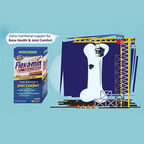 Nature's Bounty Flex-a-Min Triple Strength Caplets, Pack of 80's