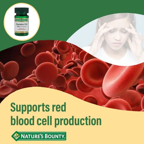 Nature's Bounty Haemo-Fer 28mg Capsules, Pack of 30's